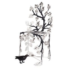 Contemporaine Joy de Rohan Chabot Chaise d'hiver forgée noir et blanc 