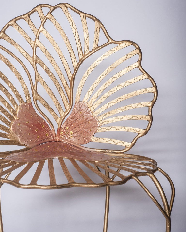 Contemporary Joy de Rohan Chabot Metal Pansy Chair For Sale at