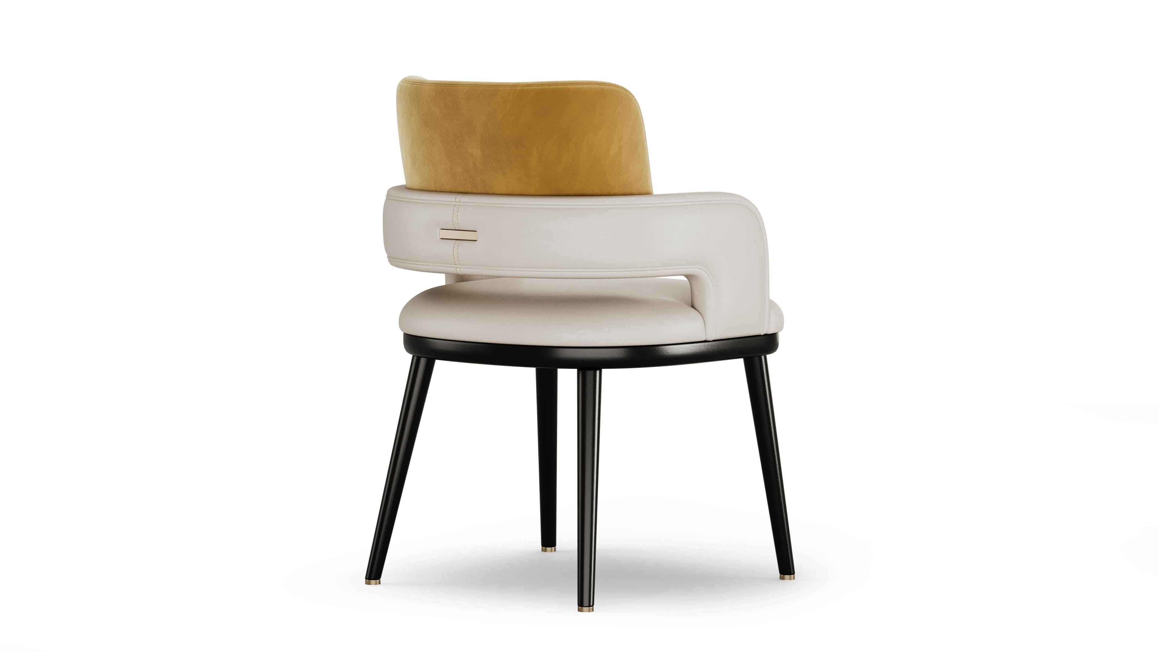 Silla Julien Contemporánea Con Respaldo Detalle Metal Portugués en venta