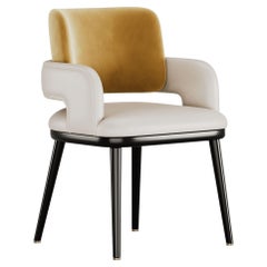 Contemporary Julien Chair With Back Metal Detail