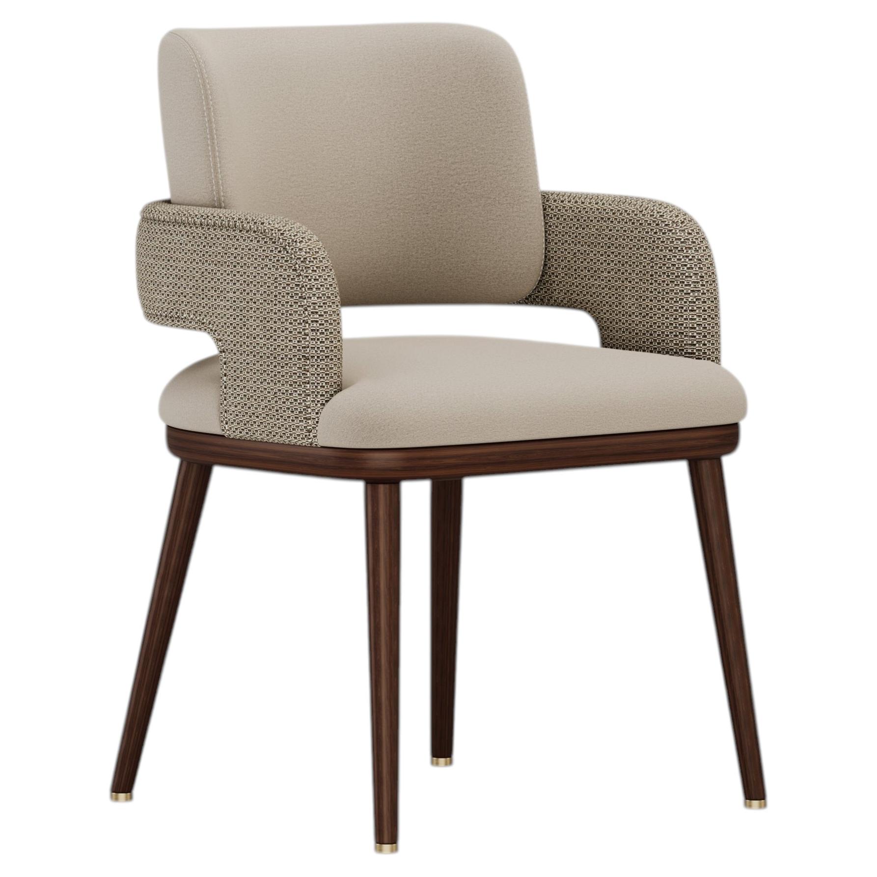 Contemporary Julien Chair With Patterned Fabric For Sale