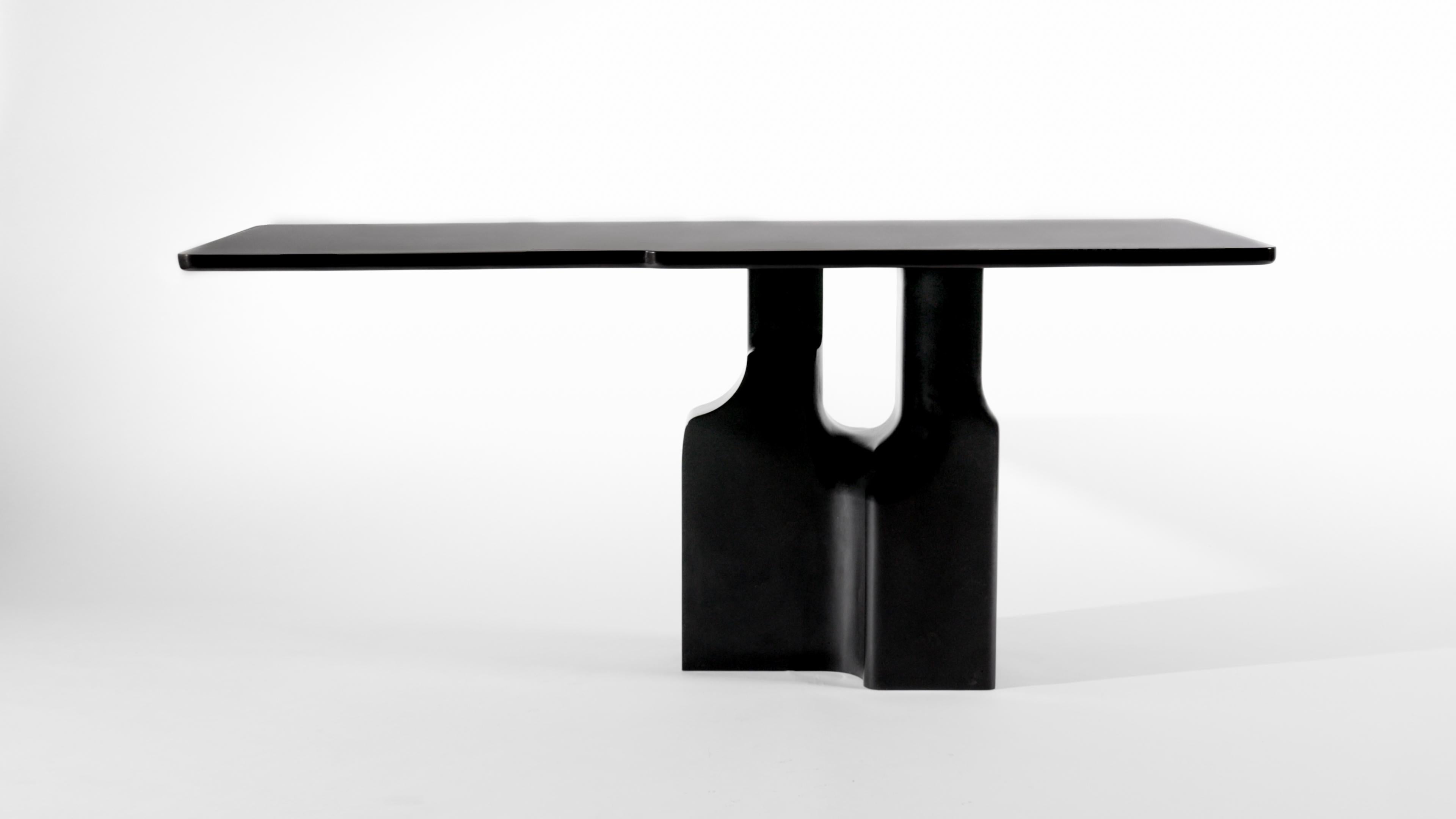 JULIUS Console Table by German contemporary design studio Eichkorn. 
Material: Cast Bronze with Black Patina
Standard size: H.75 x 163 x 70 cm - Customizations are possible

Our „JULIUS“ secretary is timeless and exquisite. Casted bronze with a fine
