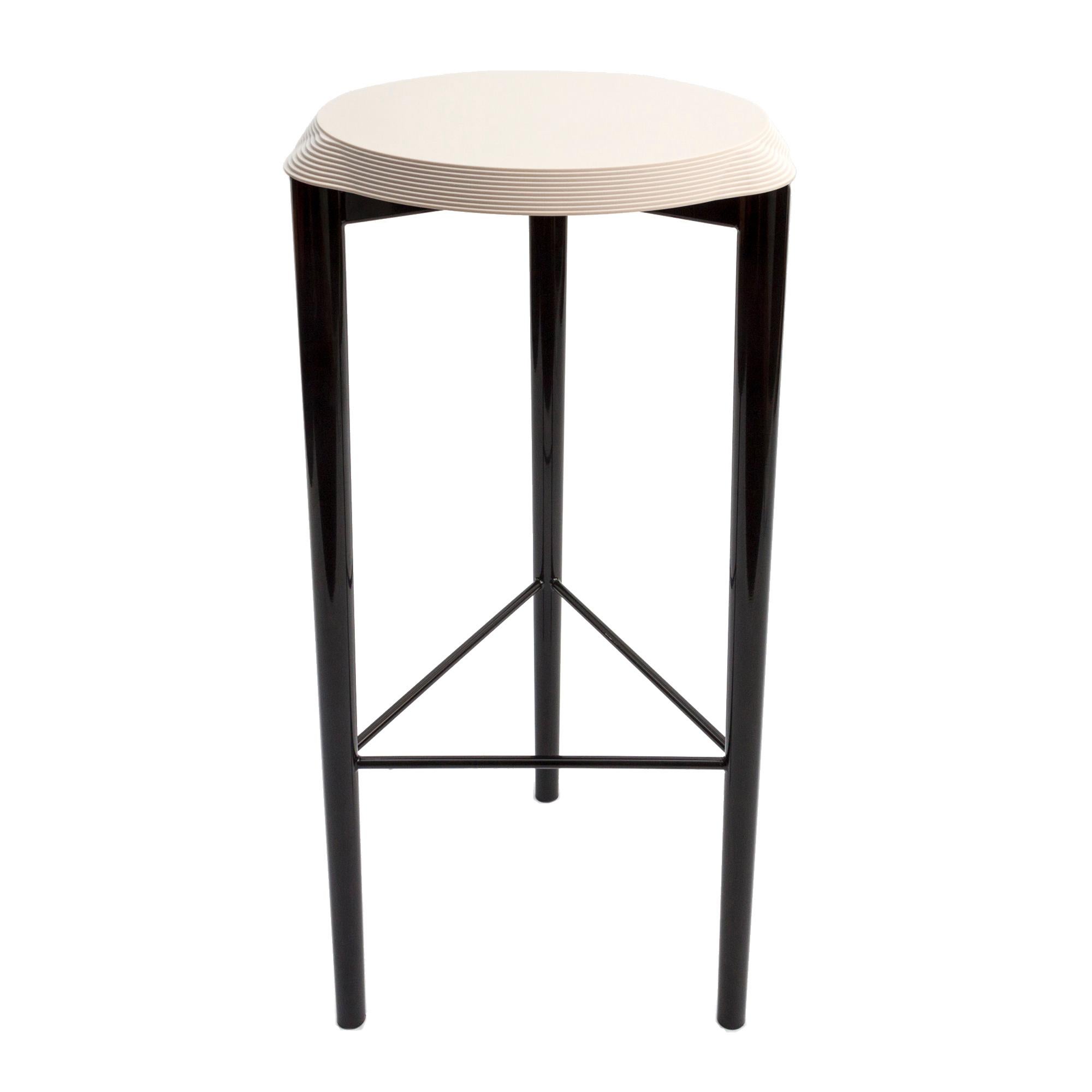 Contemporary Jump High Stool with Avana Beige Corian Top For Sale