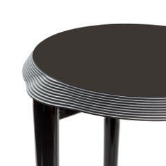 Contemporary Jump Low Stool with Black Corian Top