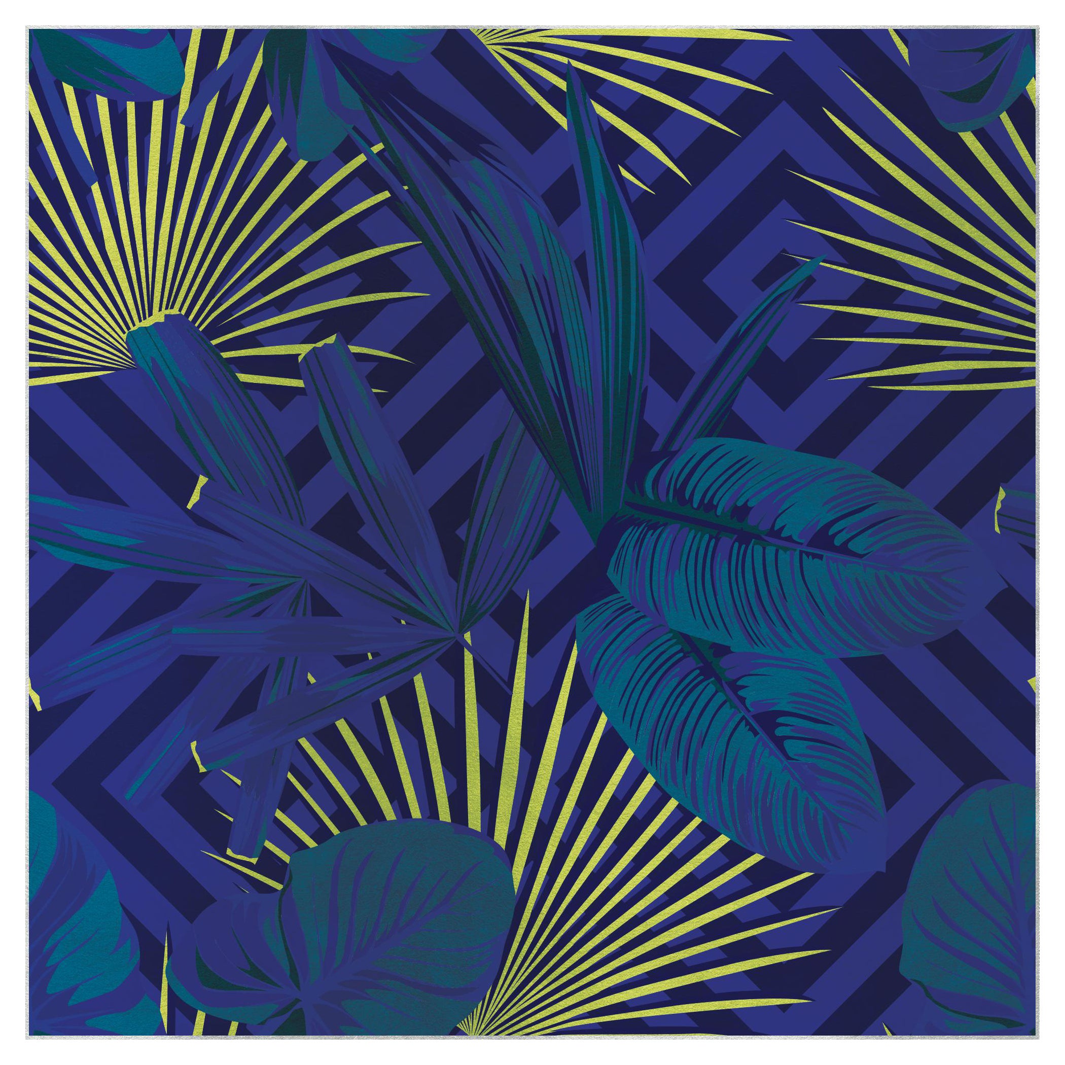 Contemporary Jungle Dream Silk Panel