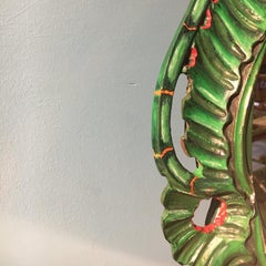 Contemporary Jungle Style Wall Mirror from an Oval Sawn Frame