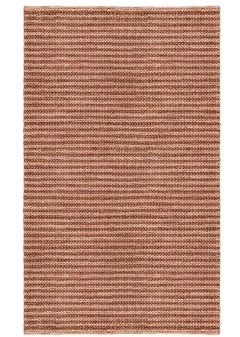 Alfombra contemporánea de yute trenzado, 12' x 15', Rosa Bisque y Topacio