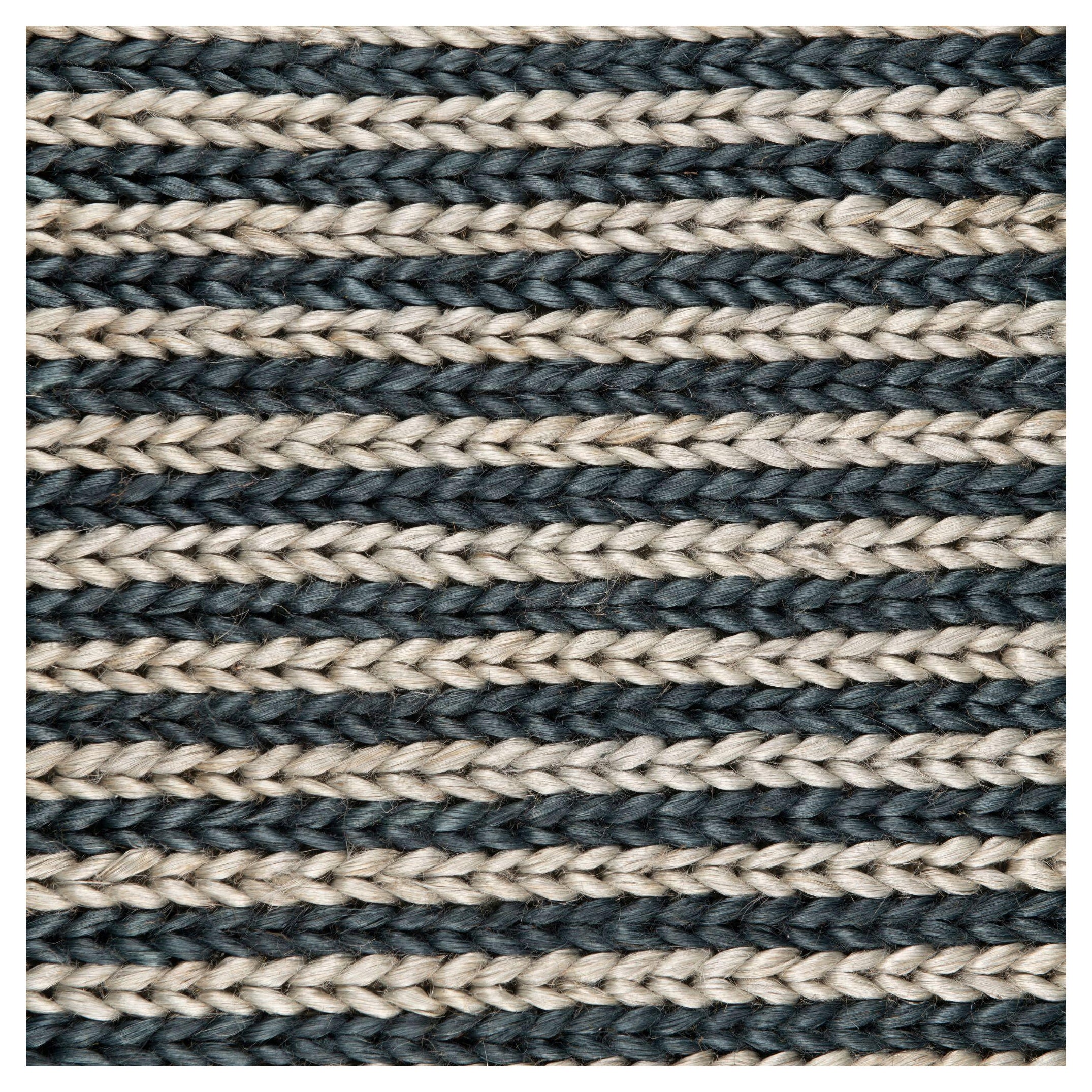 Tappeto contemporaneo in iuta a treccia, 9' x 12', blu scuro e blu cielo in vendita