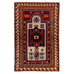 Contemporary Kazak Rug with Harmonious Geometry