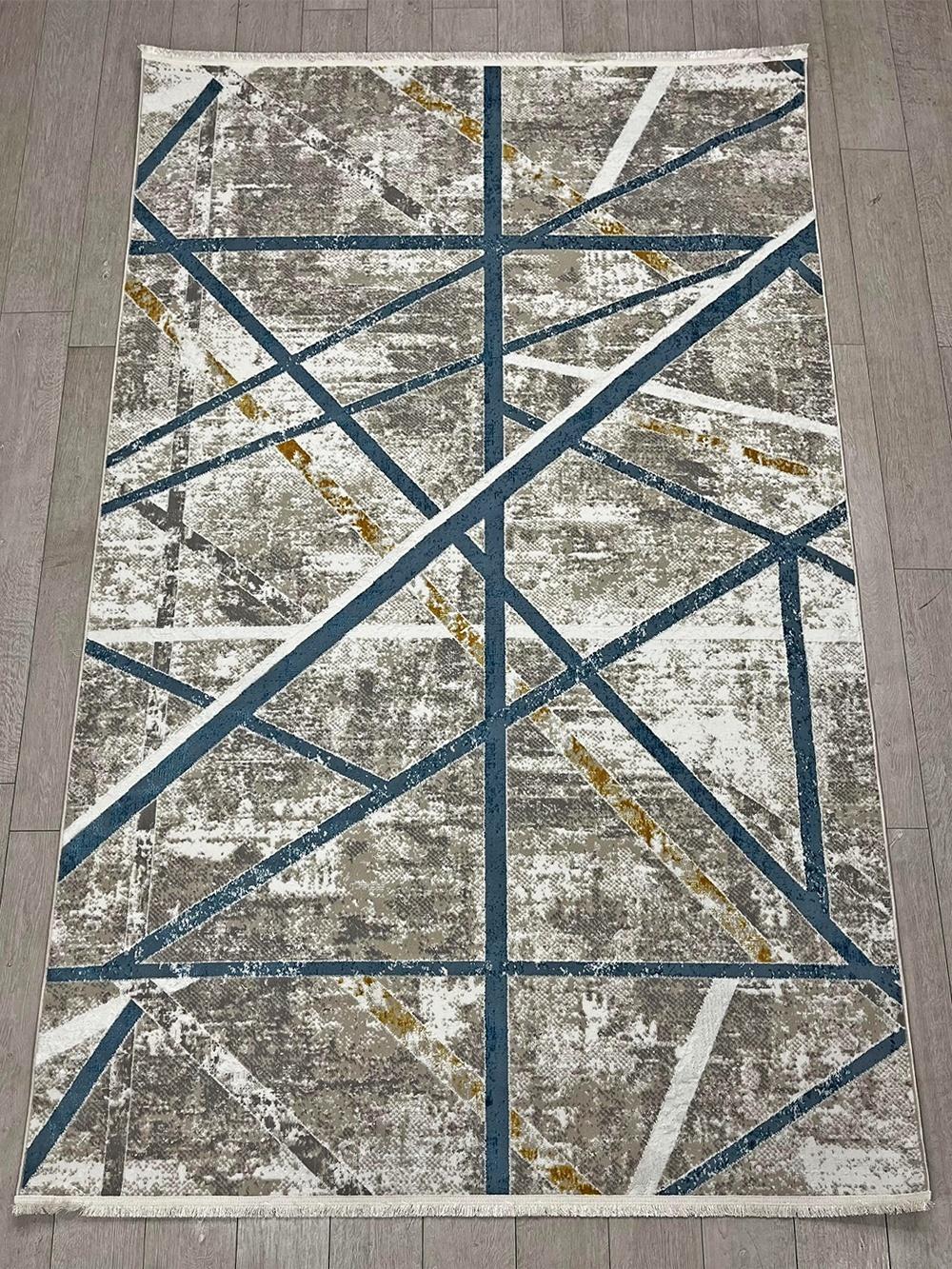 Contemporary Kazakh Modern Style Rug 140 x 200 cm (4.6 x 6.6 ft) - 1Z36 In New Condition For Sale In Bordeaux, FR