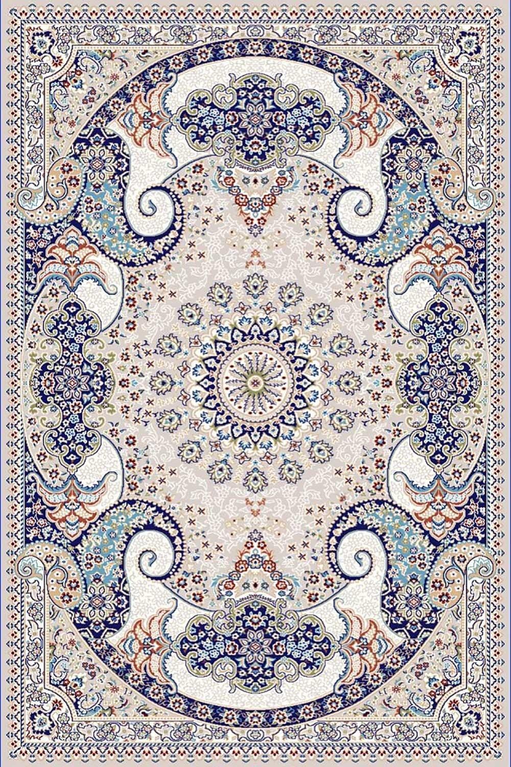 Polyester Contemporary Kazakh Rug In Modern Design 250 x 350 cm (8.2 x 11.5 ft) - 1Z30 For Sale
