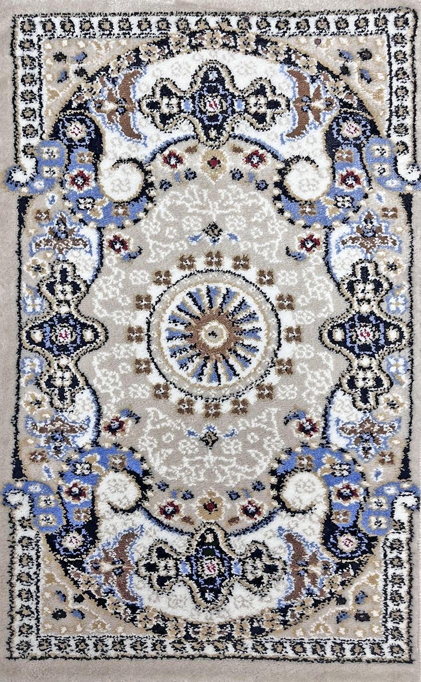 Polyester Contemporary Kazakh Rug In Modern Design 50 x 80 cm (1.6 x 3.8 ft) - 1Z29 For Sale