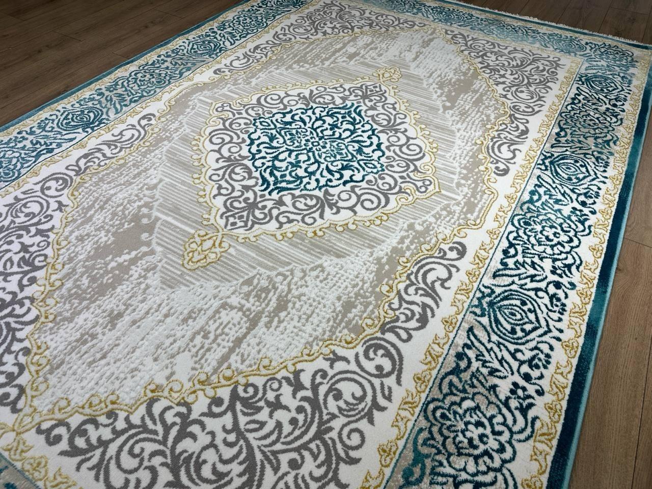 Contemporary Kazakh Tabriz Style Rug 250 x 400 cm (8.2 x 13.1 ft) - 1Z32 In New Condition For Sale In Bordeaux, FR