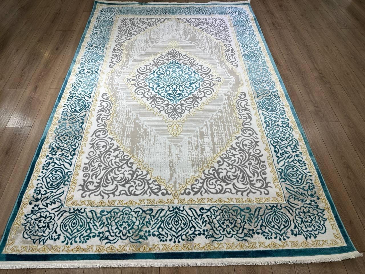 Polyester Contemporary Kazakh Tabriz Style Rug 250 x 400 cm (8.2 x 13.1 ft) - 1Z32 For Sale