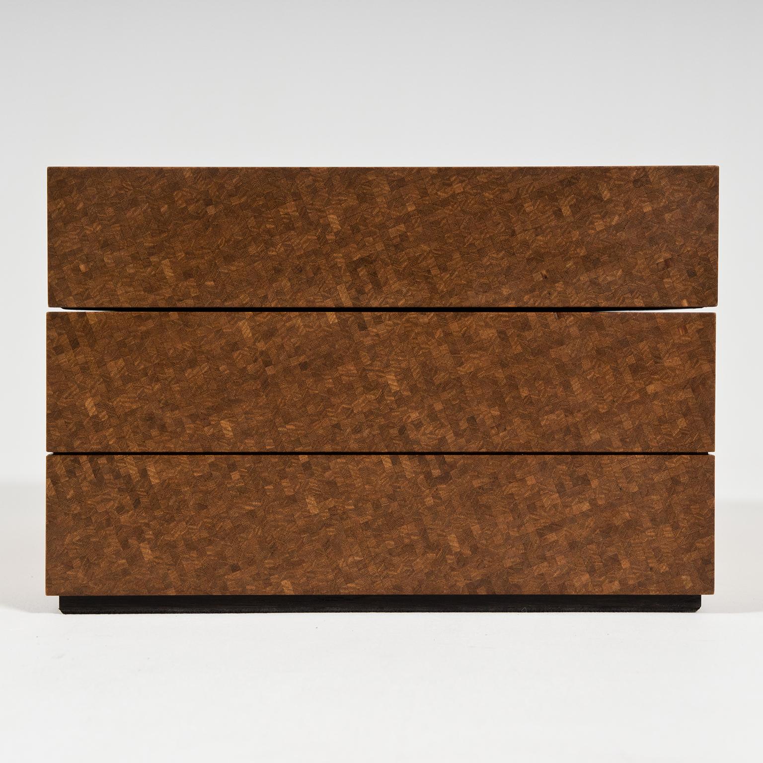 Contemporary Keepsake Box in Elm and Fumed Oak 'Family Tree' by Edward Johnson In New Condition For Sale In Bosham, GB