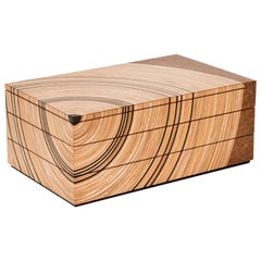 Contemporary Keepsake Box in Elm and Fumed Oak 'Family Tree' by Edward Johnson