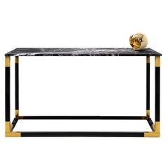 Contemporary Keflavik Console in Marble, Brass