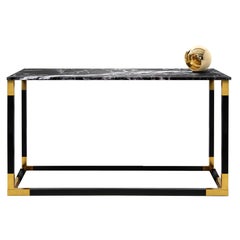 Console contemporaine Keflavik en marbre et laiton