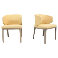 Used Contemporary Khodi Feiz for Geiger a Line Wing-Back Guest Side Chairs, a Pair