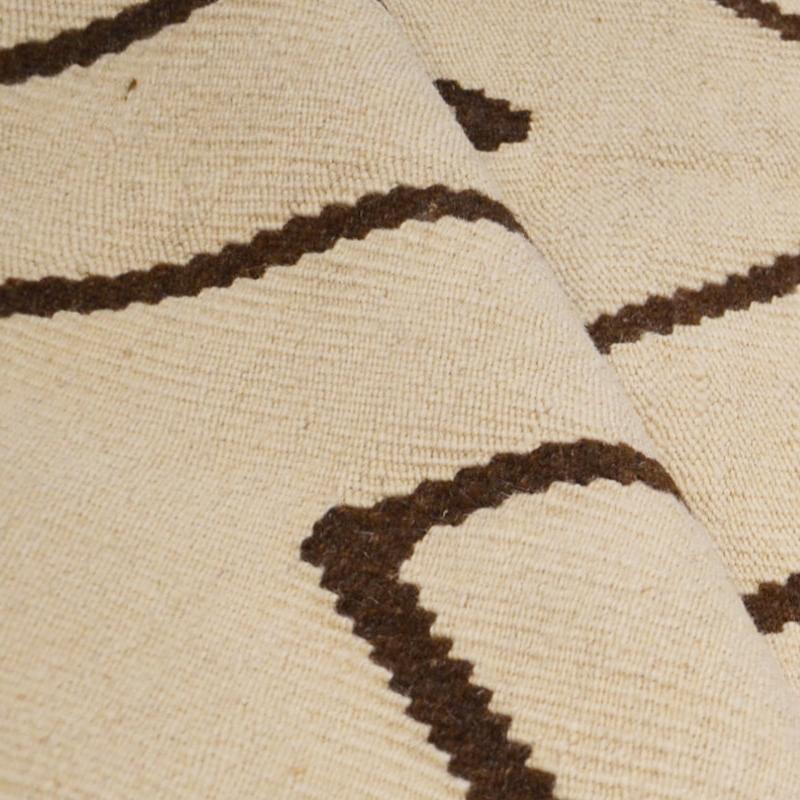 Wool Contemporary Kilim, Beige and Brown Geometric Design. 1.80 x 1.30 m.