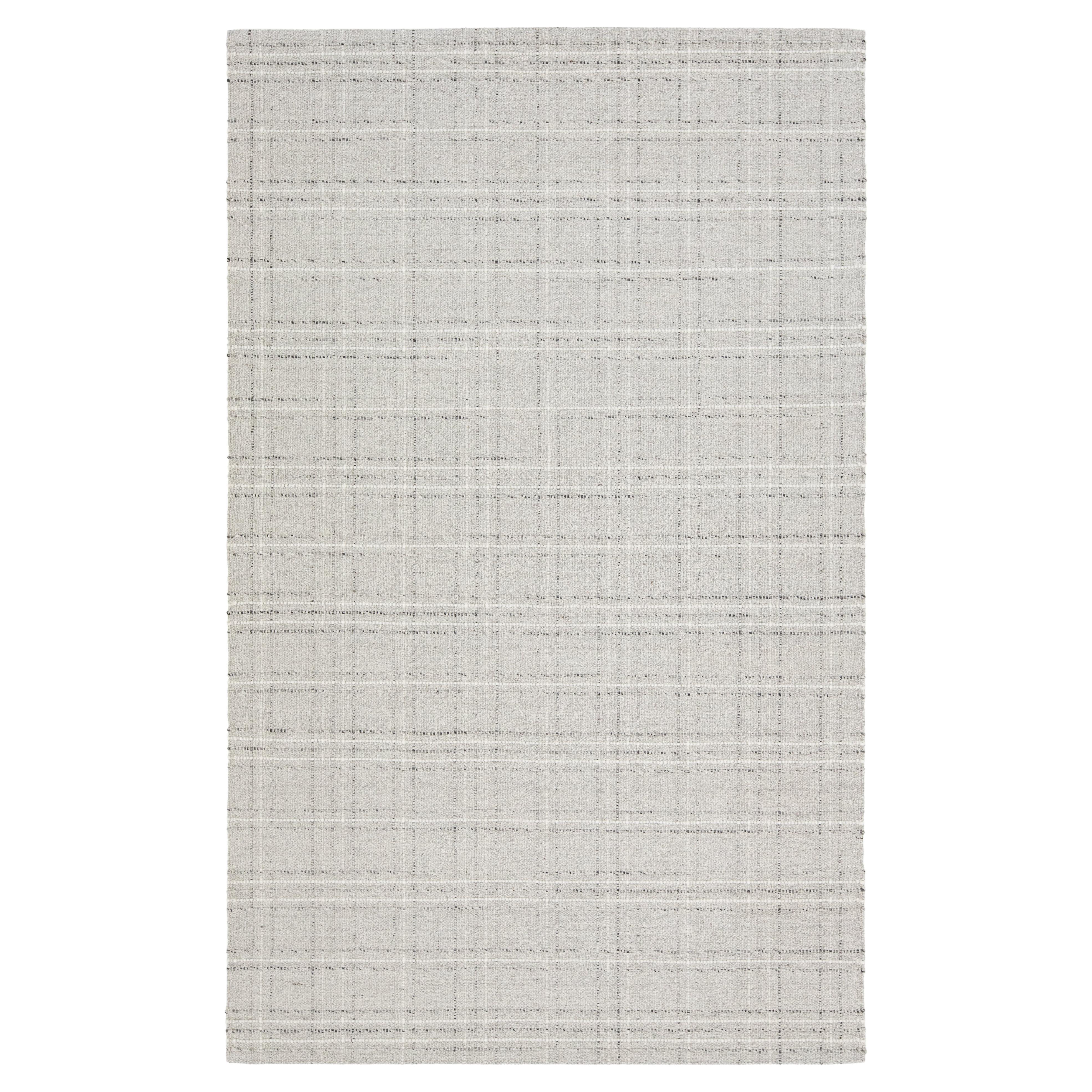 Rug & Kilim Contemporary en laine grise à motif géométrique par Apadana
