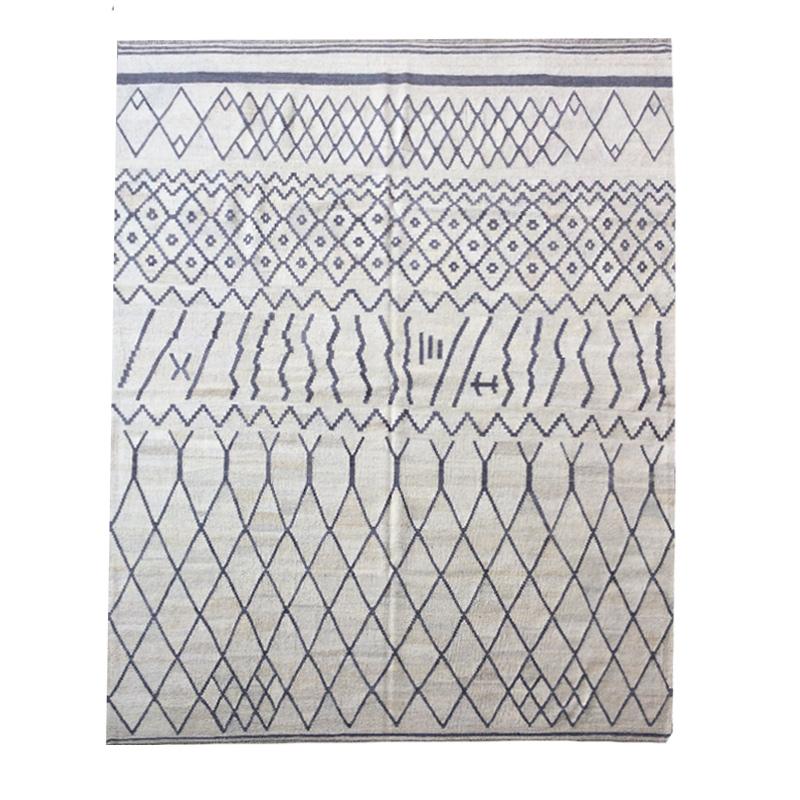 Wool Contemporary Kilim. Geometric Design. 3.00 x 2.50 m For Sale