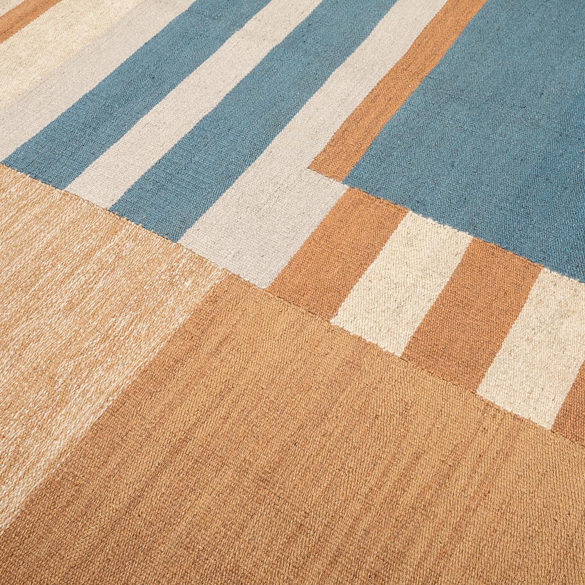 Contemporary Kilim Handmade with an Original Design on Several Colors 2