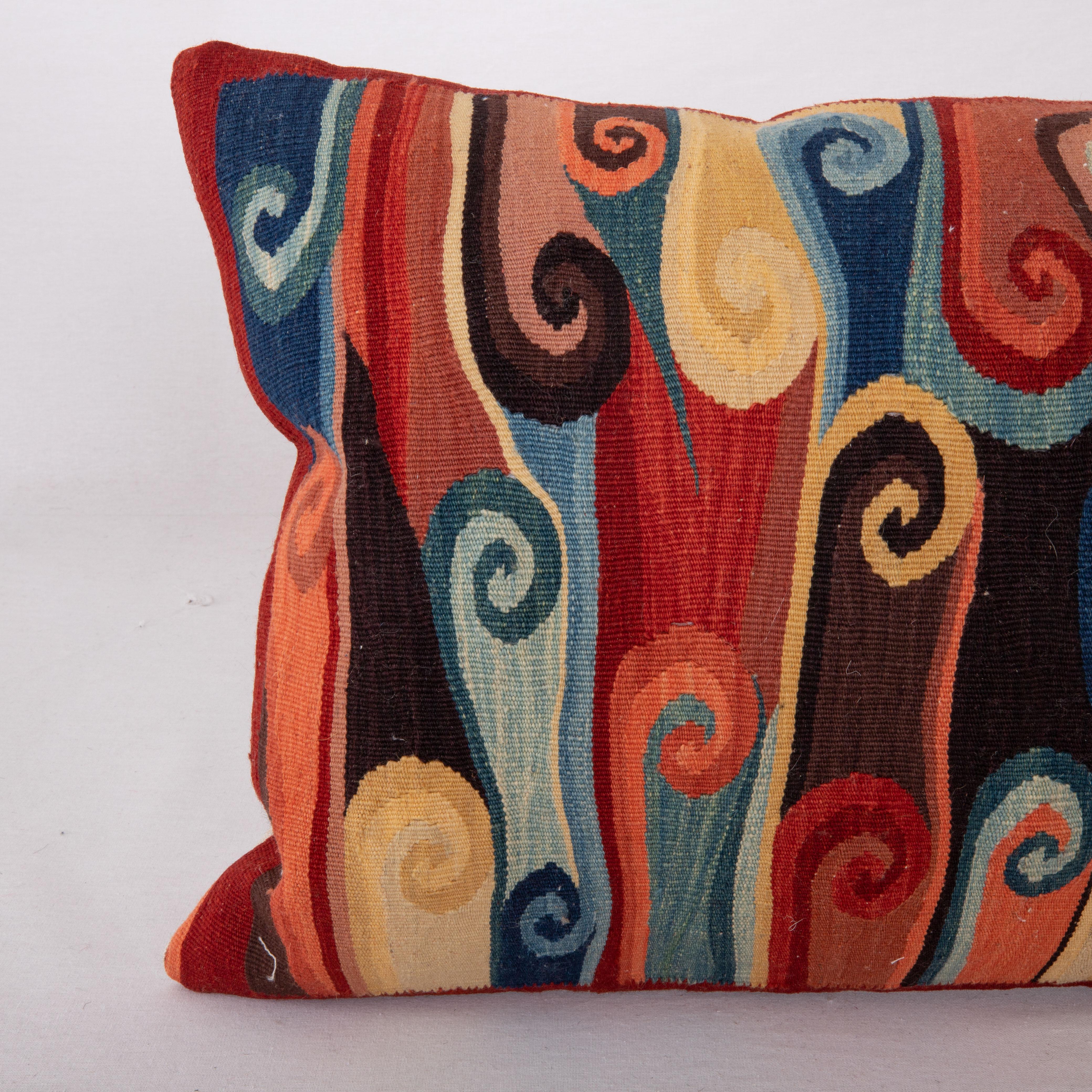 Turkish Contemporary Kilim Pillow Cover with Natural Dyes For Sale
