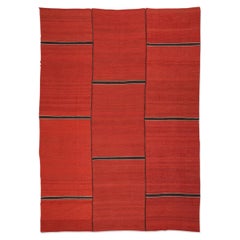 Contemporary Kilim, Red and Brown Design Contemporary Kilim, Red and Brown Design