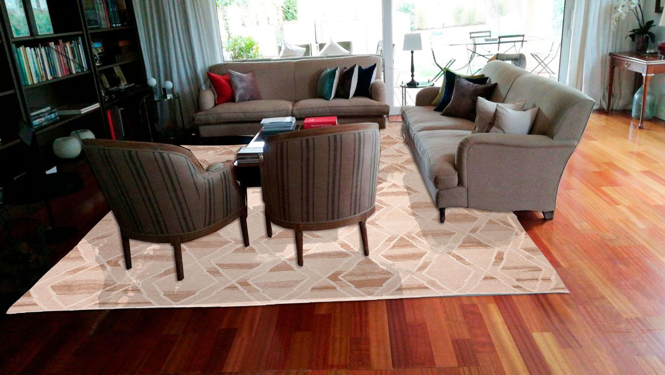 Contemporary Kilim crafted with aged wool.
 - Its geometric design in soft tones will perfectly complement its decorative environment.
 - Our customers love this type of rug for the living room area. In a bedroom this type of large rugs will be