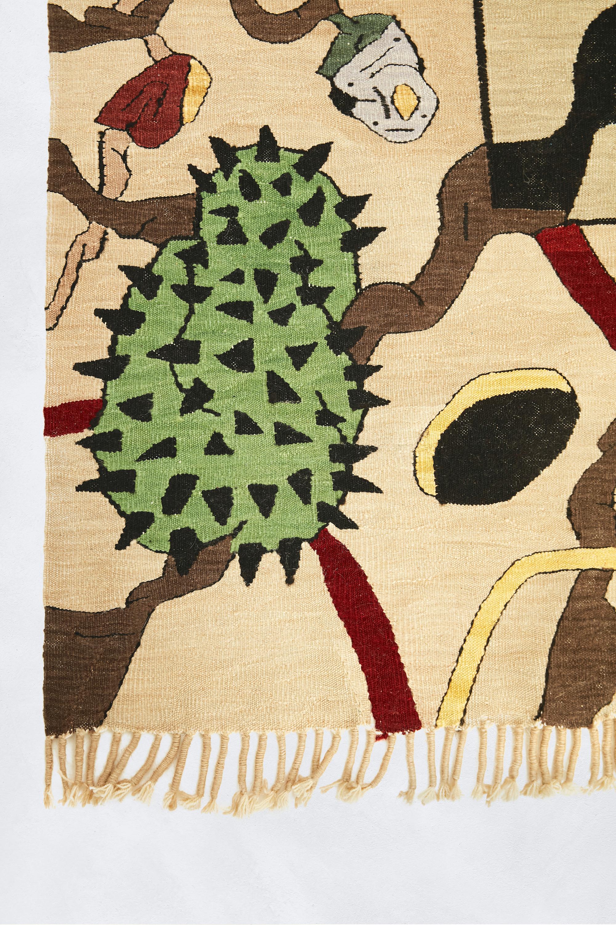 Contemporary Kilim Rug by Taylan Aygun, Turkish In New Condition For Sale In London, GB