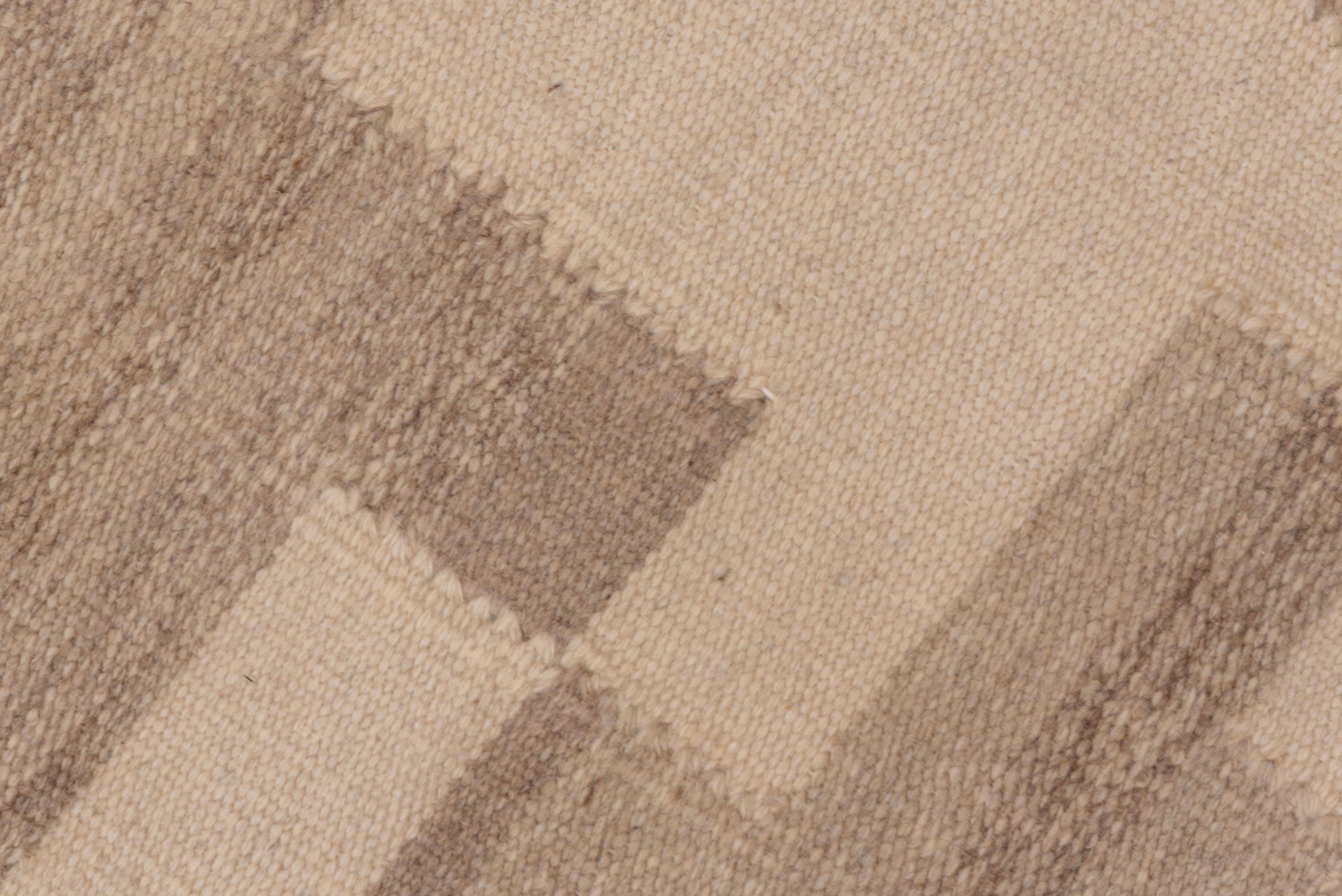 Lana Kilim contemporaneo con campo geometrico in vendita