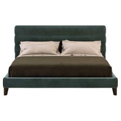 American King Bed Offered in Stain Resistant Velvet