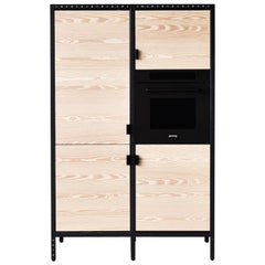 Frama Contemporary Kitchen Unit A in Solid Douglas Fir, Marble and Steel Frame