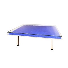Mesa baja cuadrada francesa Yves Klein Contemporary Mod Klein Azul
