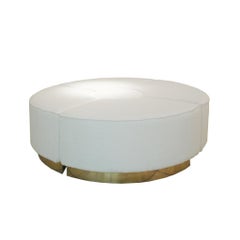 Contemporary "Koala" Weißer Bouclé-Ottoman aus Wolle, entworfen von L.A. Studio