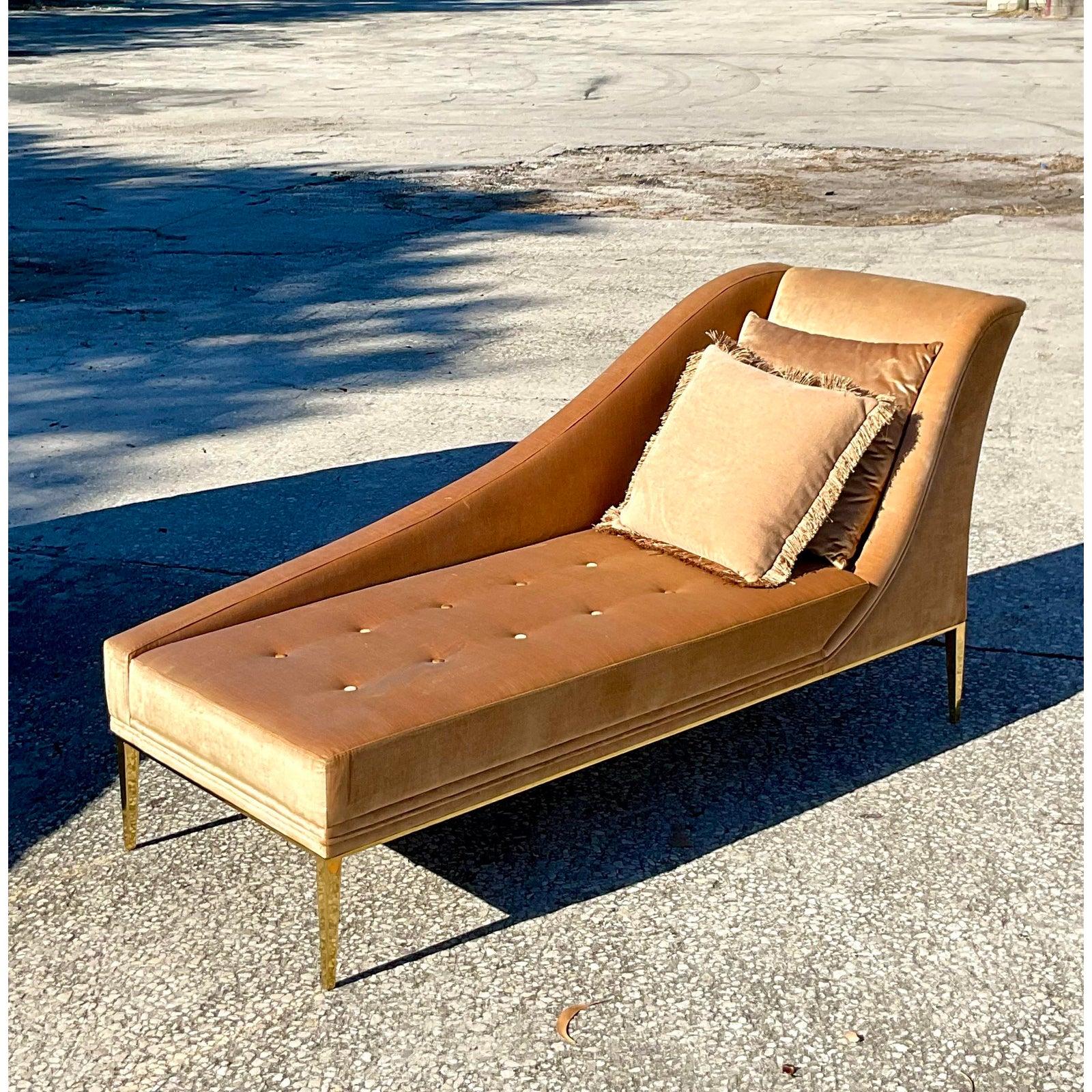 Contemporary Koket Envy Tufted Chaise Lounge In Good Condition In west palm beach, FL