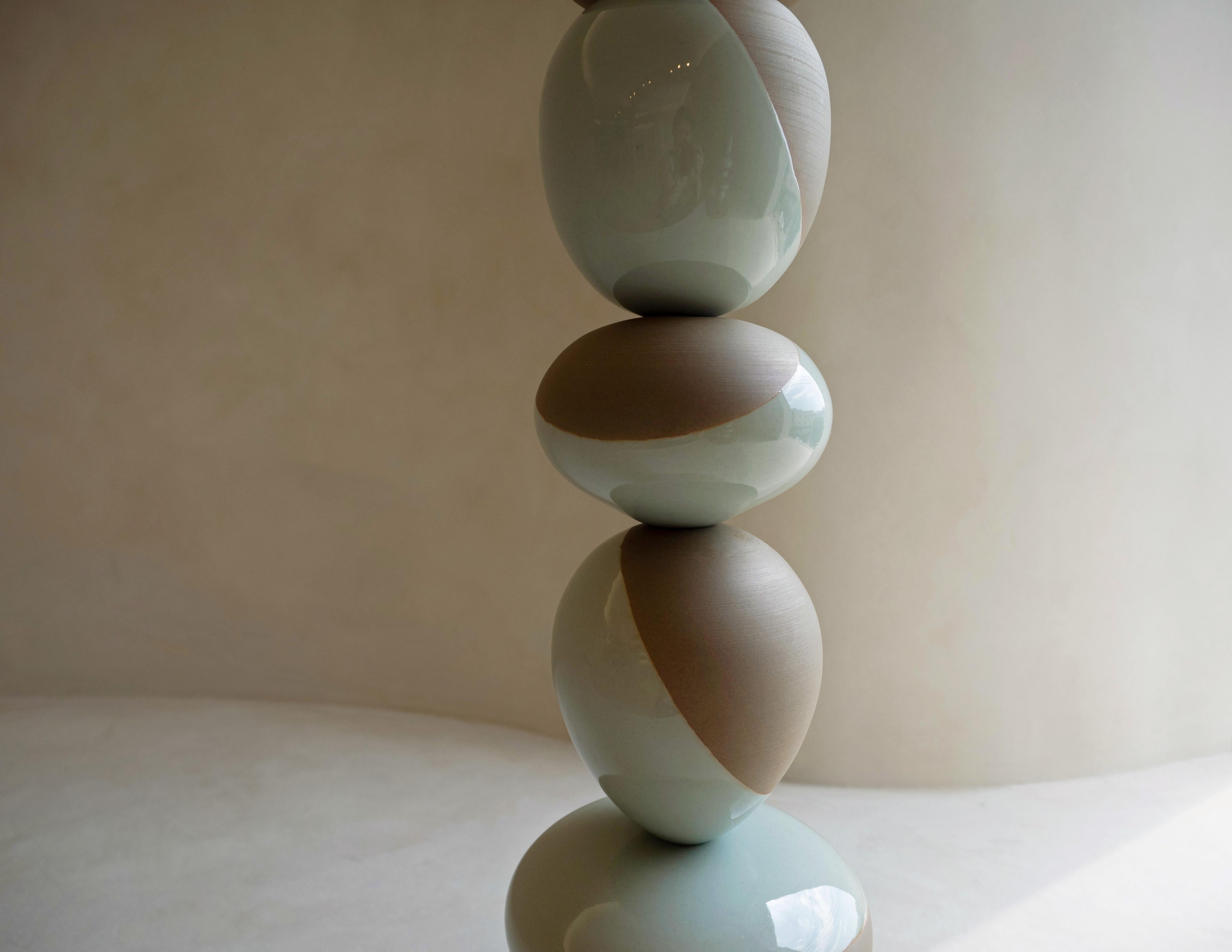 Metal Contemporary Korean Ceramic, Stack Sculpture -  
