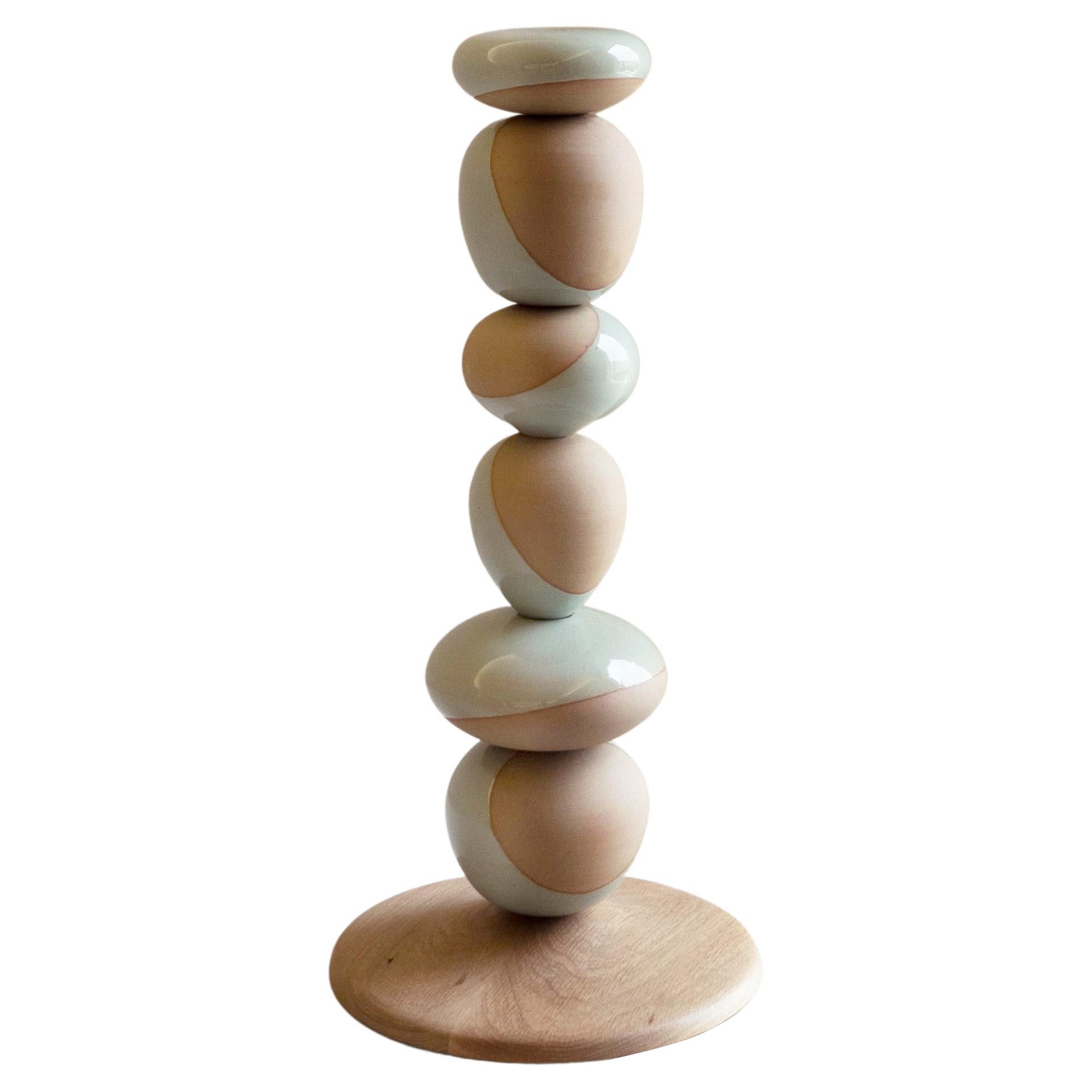 Contemporary Korean Ceramic, Stack Sculpture -  "Stack Vessel I" by Soo Joo For Sale