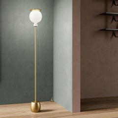 Contemporary Kundalini Cristina Celestino Opyo Glass and Coral Metal Floor Lamp