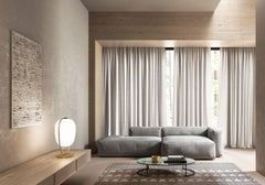 Contemporary Kundalini Duchaufour Lannà Glass and Metal Table Lamp