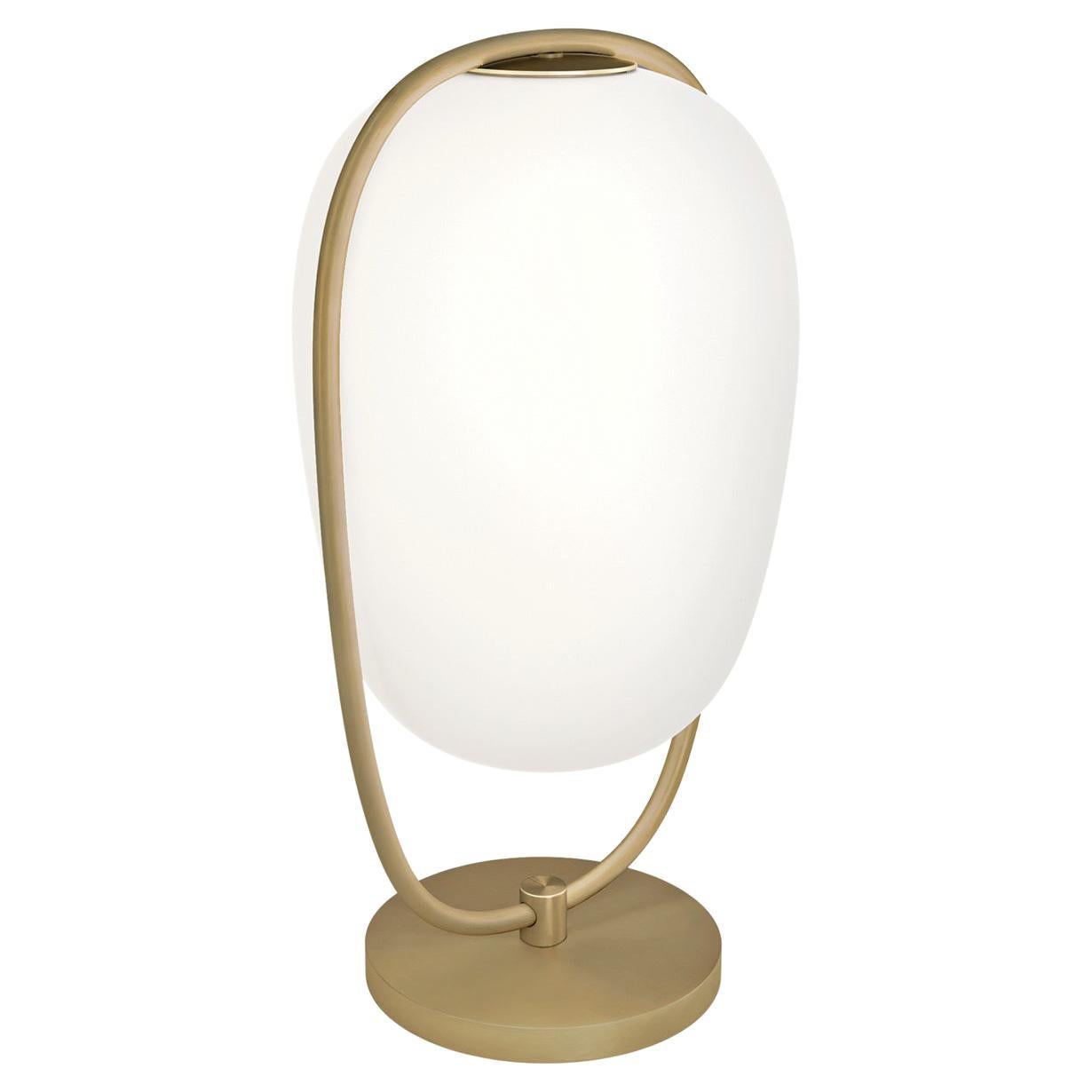 Lampe de bureau contemporaine Kundalini Duchaufour Lann en verre et métal