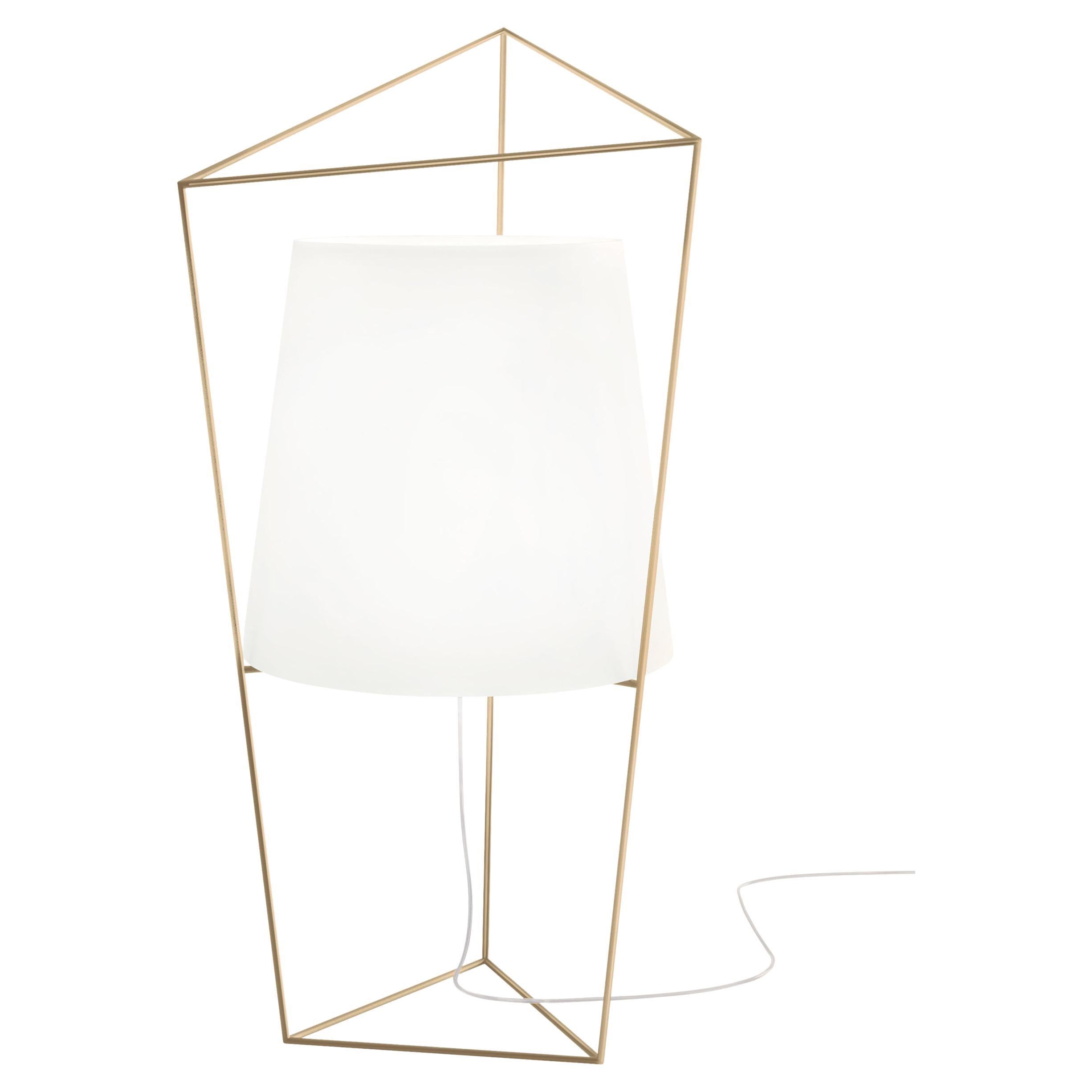 Contemporary Kundalini MrSmith Studio Tatu Glass and Brass Table Lamp For Sale