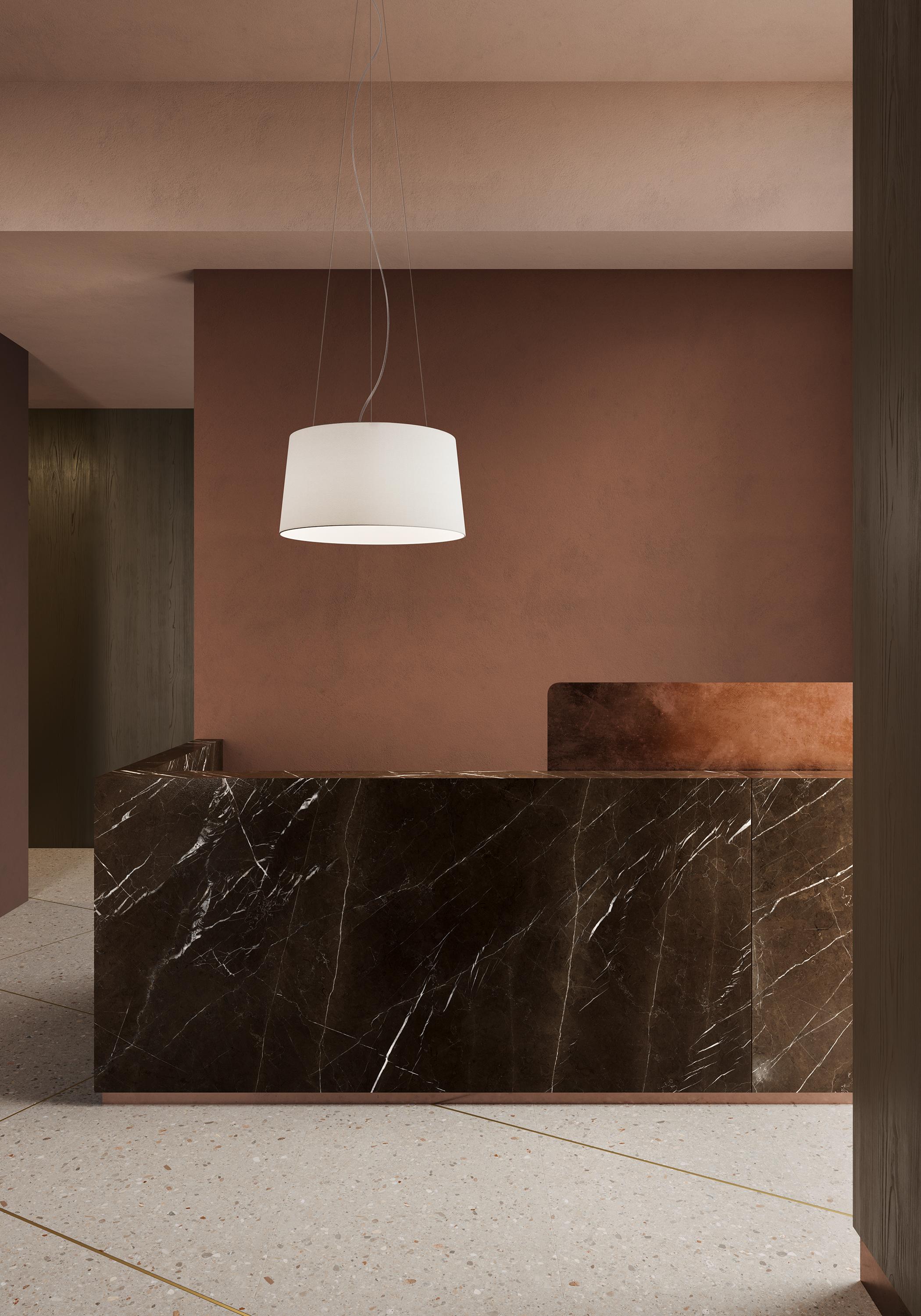 Tripod Ceiling Ecrù Finish

Purity of shapes, colours and materials. Soft, warm light. The suspended lampshade is an elegant, abstract interpretation. Lightweight and aerial, it floats in space. A perfect encounter between tradition and
