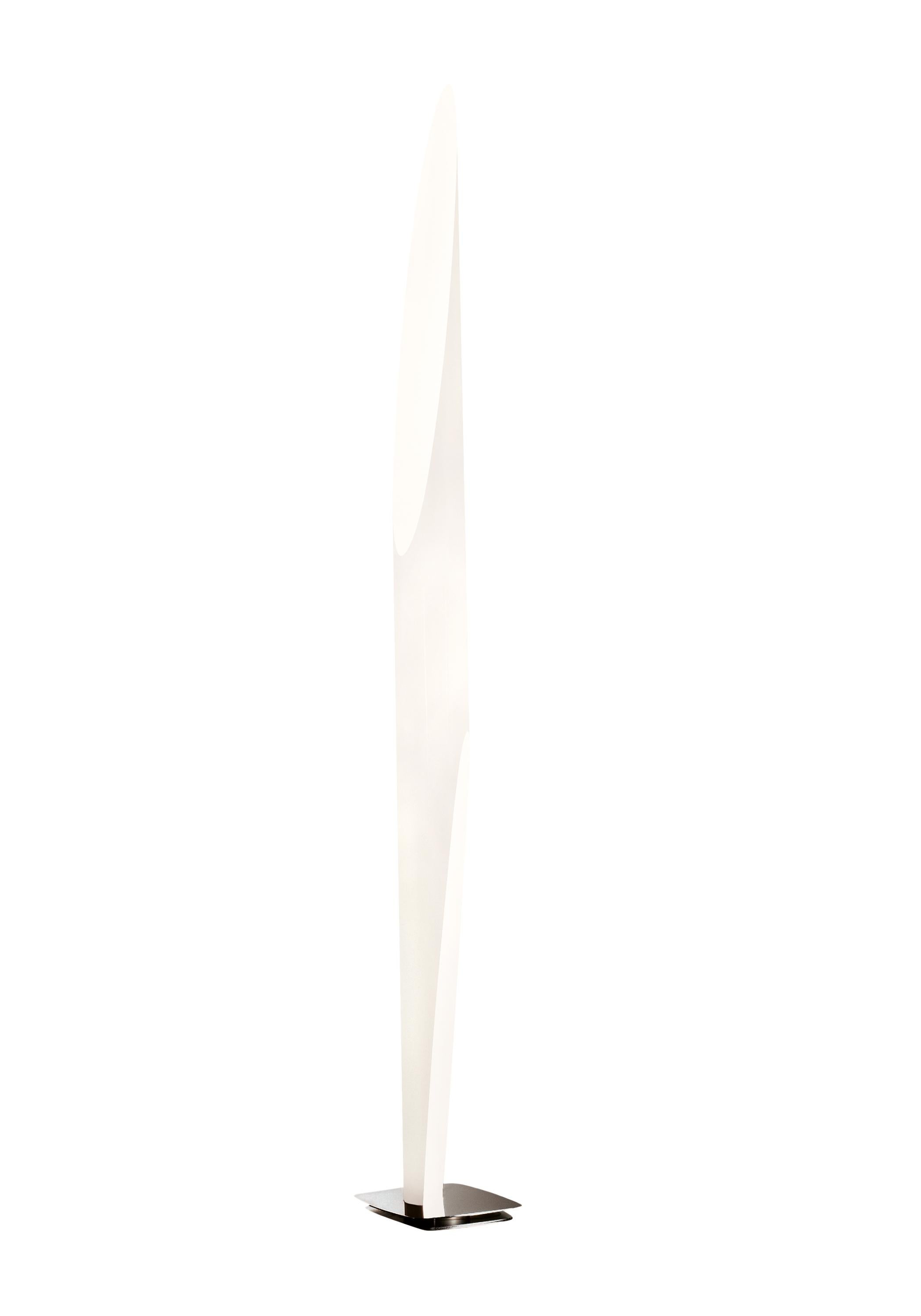 Minimalist Contemporary Kundalini Ruscono Shakti 200 White Dimmable Floor Lamp For Sale