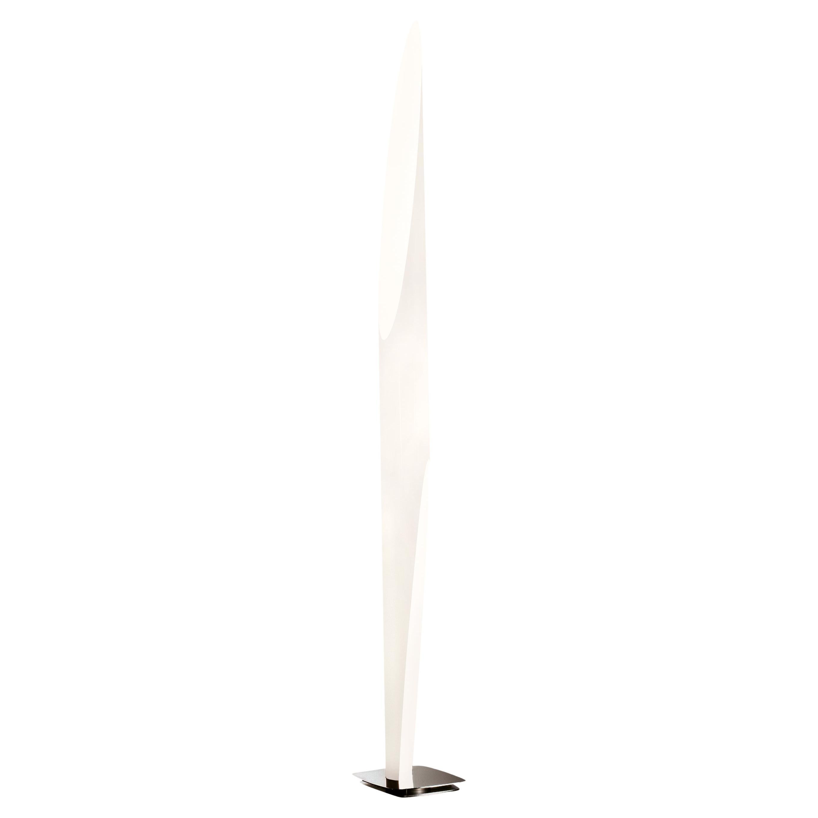 Contemporary Kundalini Ruscono Shakti 200 White Dimmable Floor Lamp