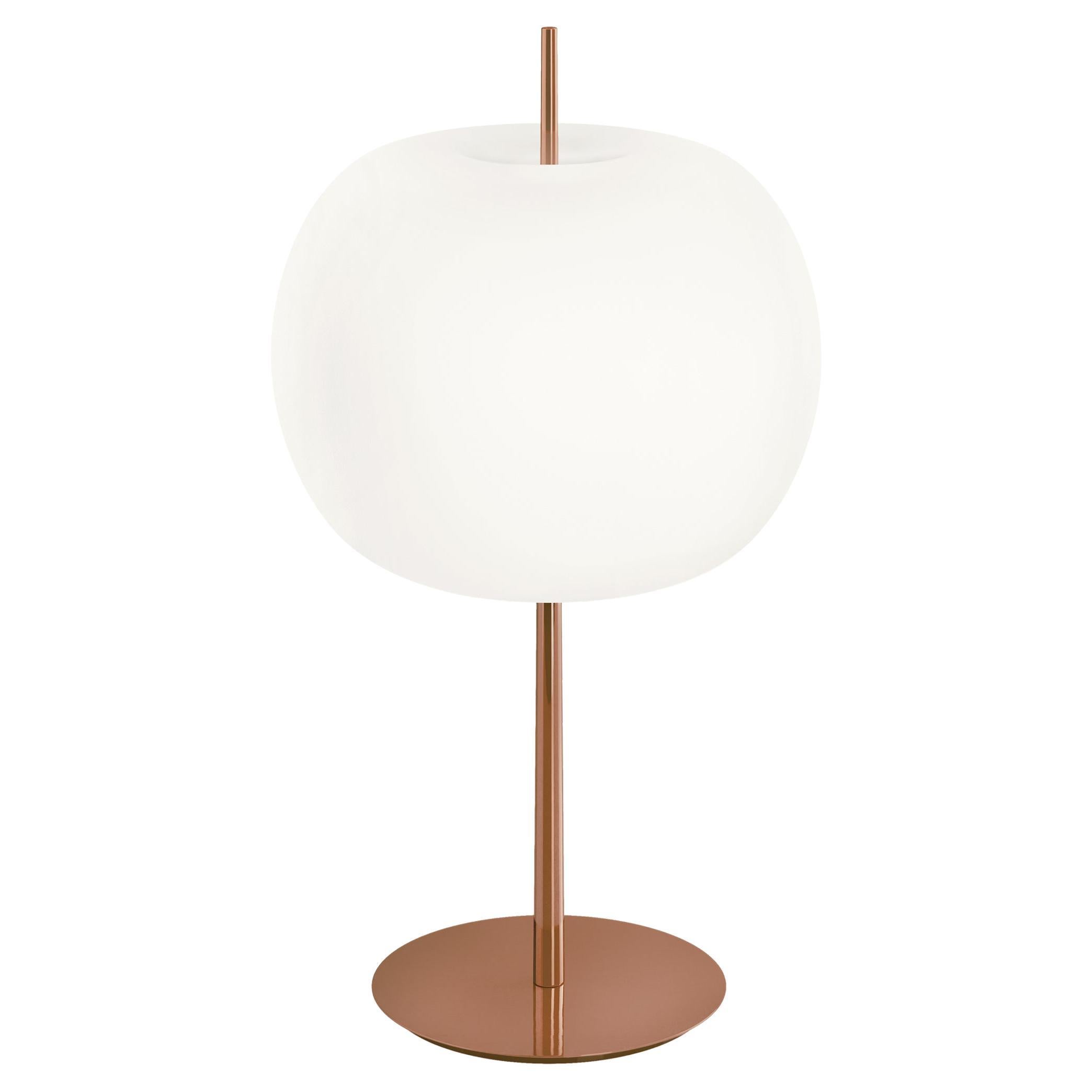 Contemporary Kundalini Saggia & Sommella Kushi XL Glass Copper Table Lamp For Sale