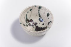 Cuenco Contemporáneo LAAB Musgo Cerámica Raku Verde Blanco