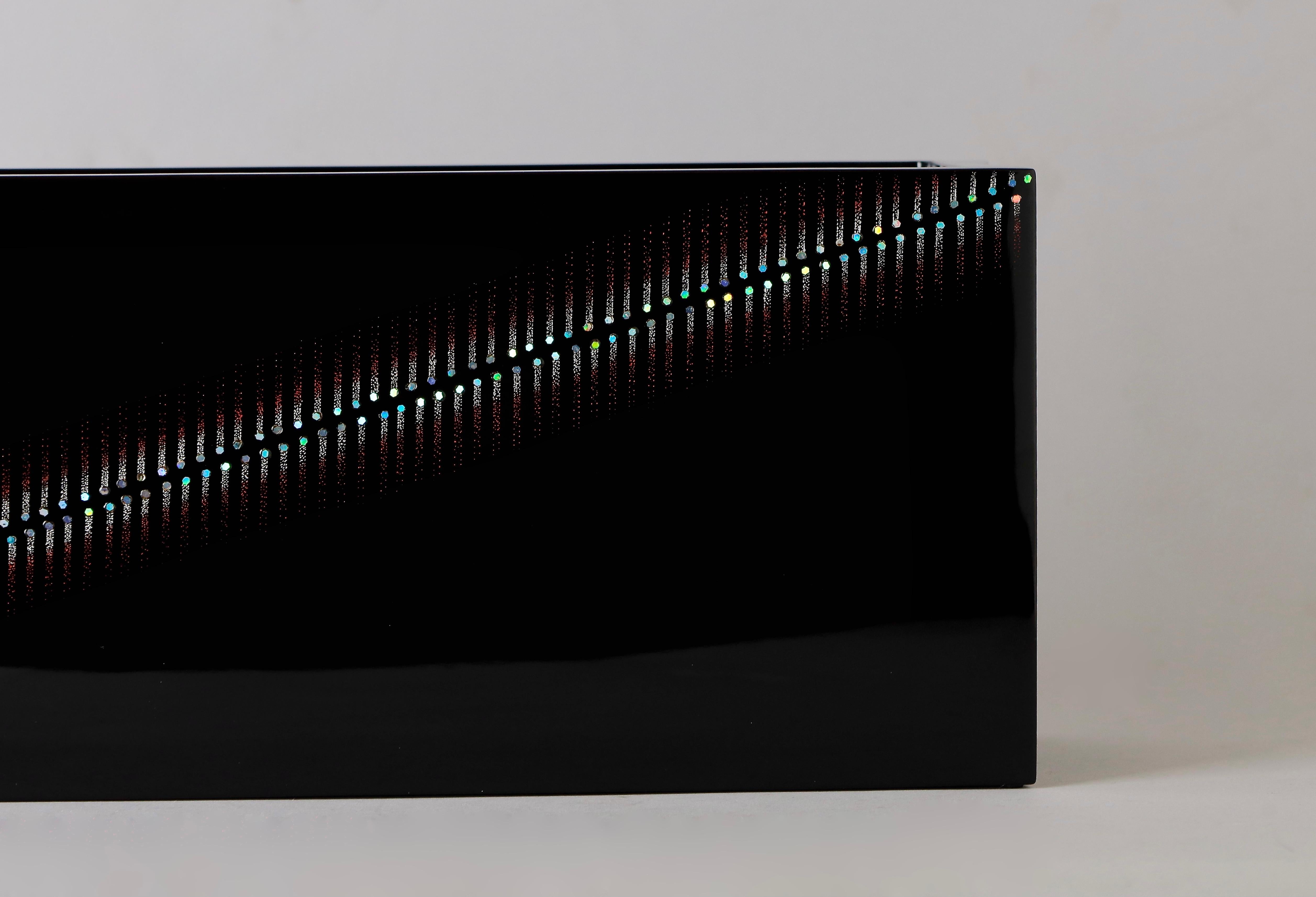 Showa Contemporary Lacquer Vase by Wajima