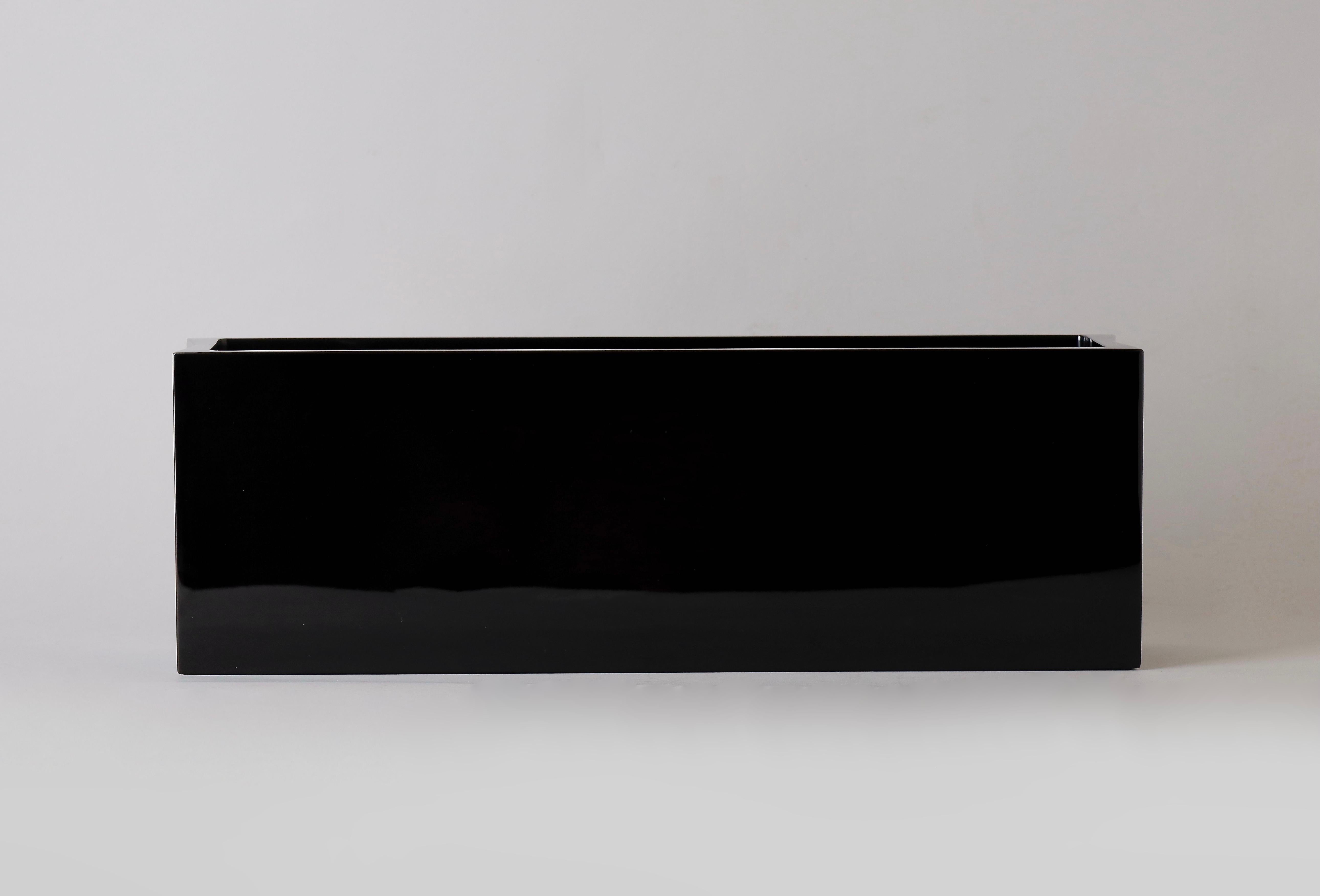 Japanned Contemporary Lacquer Vase by Wajima